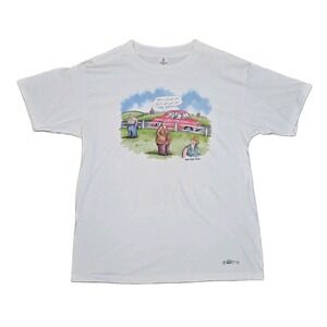 Vintage 1986 The Far Side Yakity Yak Yak Gary Larson T Shirt USA Mens XL